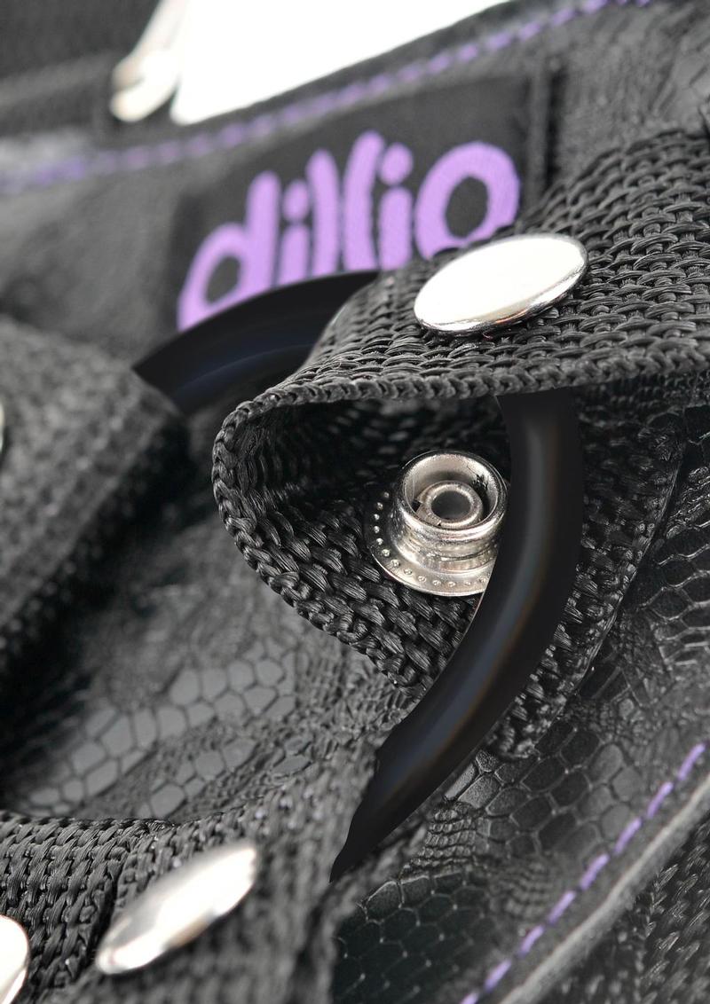 Dillio 6in Strap-On Suspender Harness Set Includes Silicone Dildo - Image 4