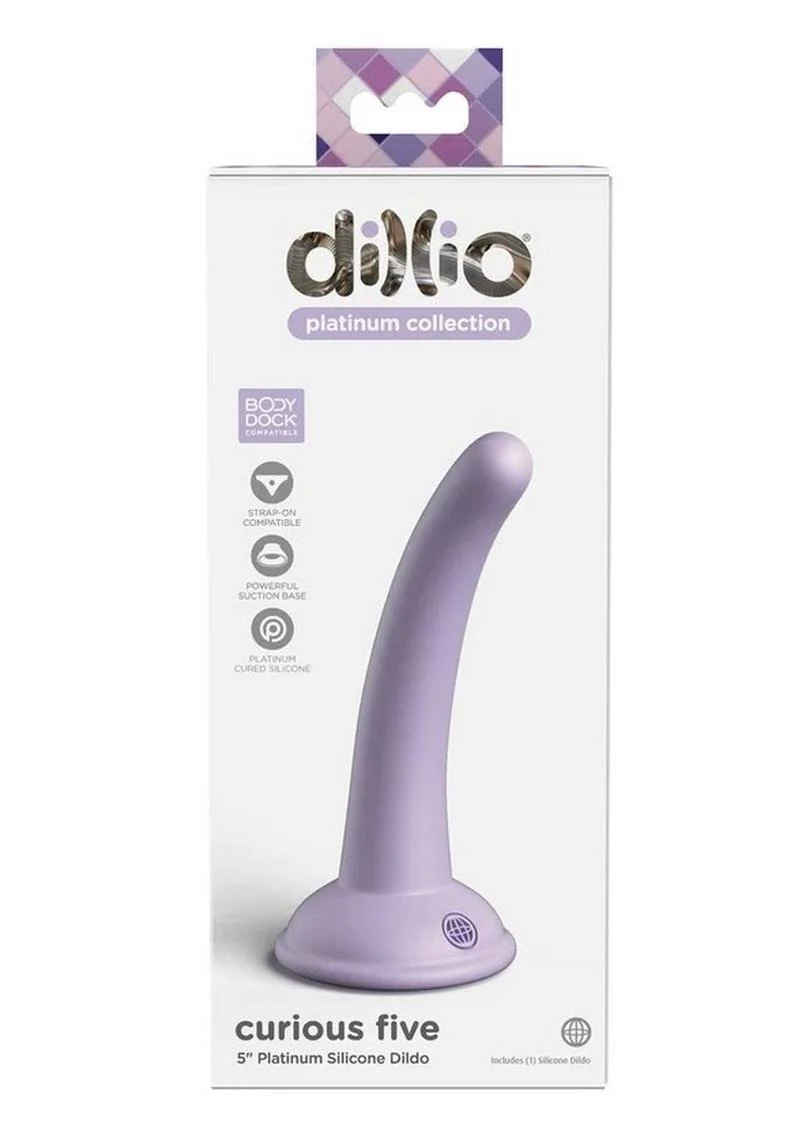 Dillio Platinum Curious Five Platinum Silicone Dildo - Image 7