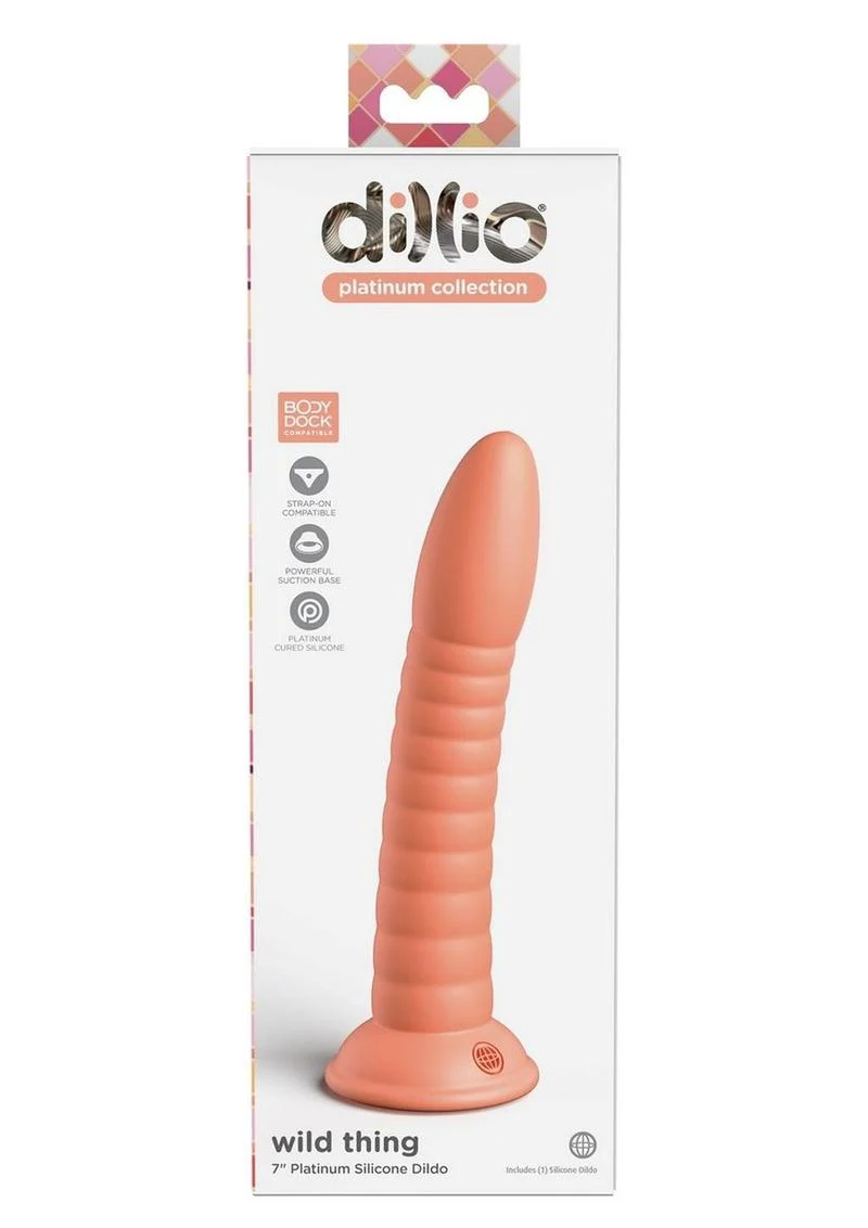 Dillio Platinum Wild Thing Ribbed Silicone Dildo - Image 4