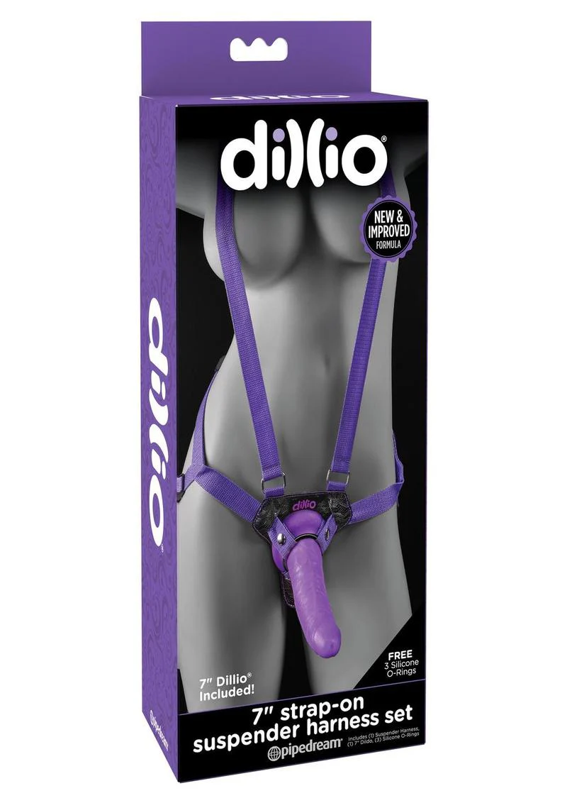 Dillio Strap-On Suspender Harness Dildo Set - Image 6