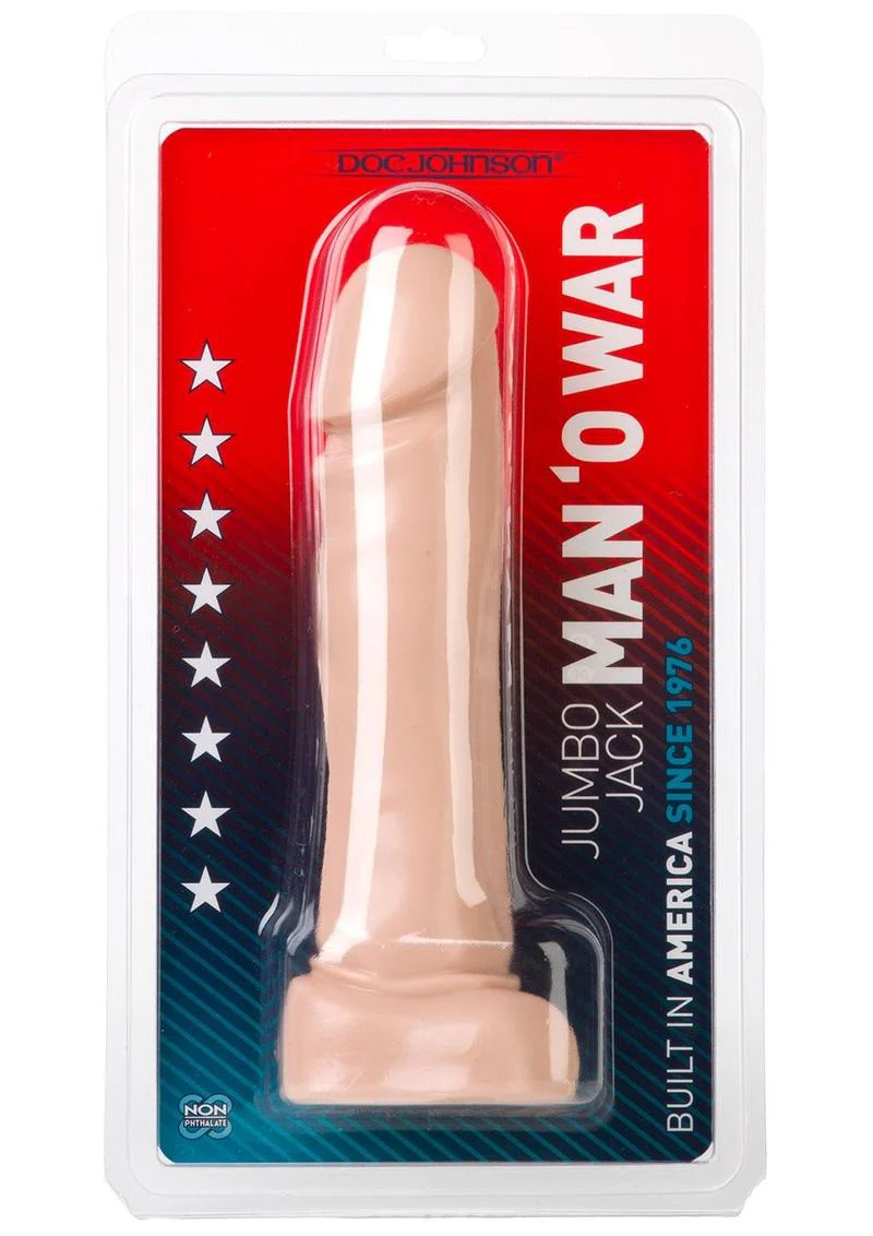Doc Johnson Jumbo Jack Man'O War Dildo  Realistic Design - Image 4
