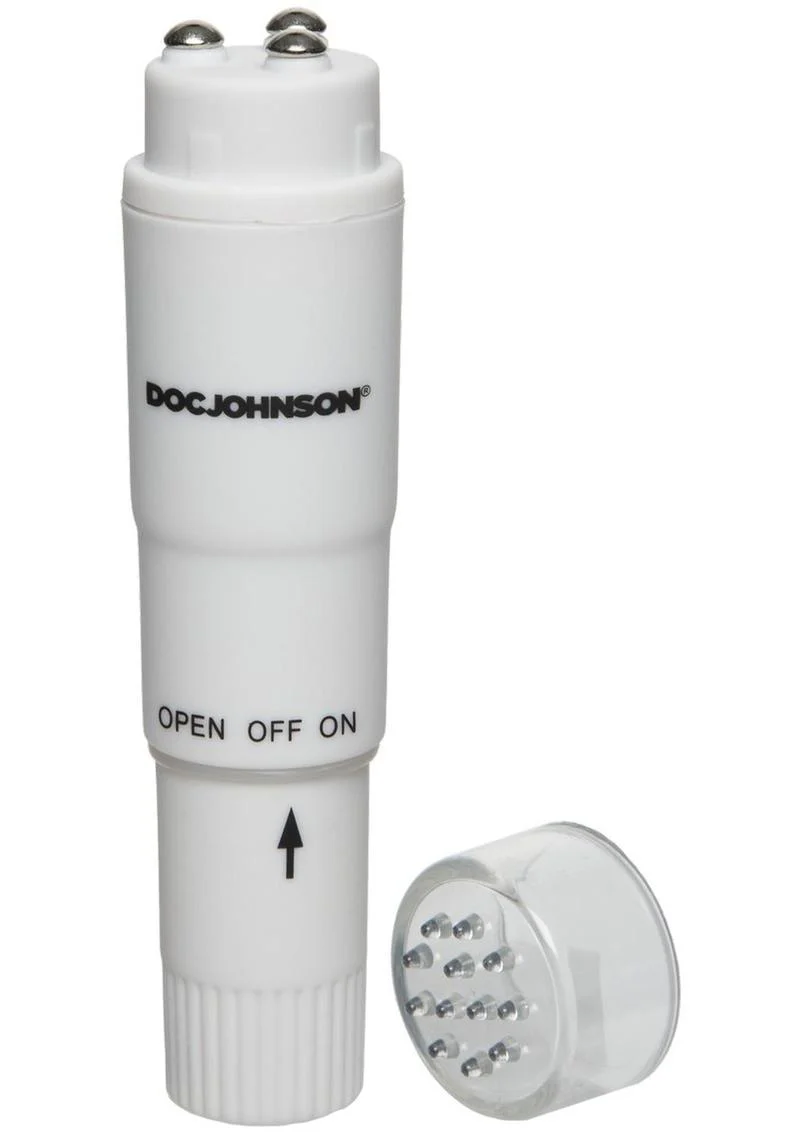 Doc Johnson White Nights Velvet Touch Waterproof Pocket Rocket - Image 2
