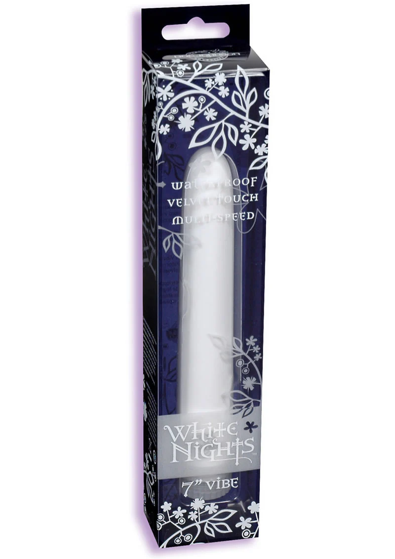 Doc Johnson White Nights Velvet Touch Waterproof Vibrator - Image 2
