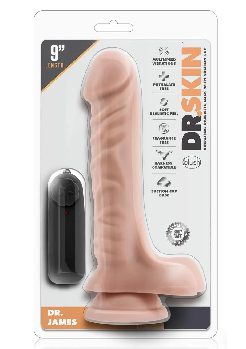 Dr. Skin Dr. James Vibrating Dildo with Balls - Image 4