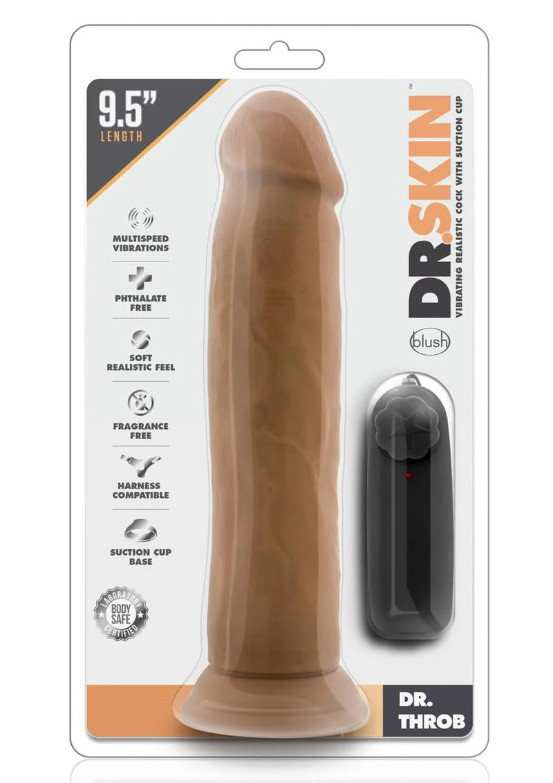 Dr. Skin Dr. Throb Vibrating Dildo with Remote Control - Image 11