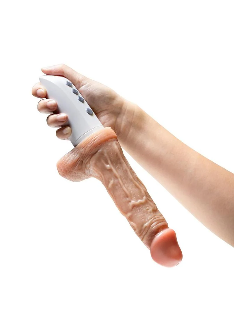 Dr. Skin Platinum Dr. Hammer Rechargeable Thrusting And Vibrating Dildo - Image 3