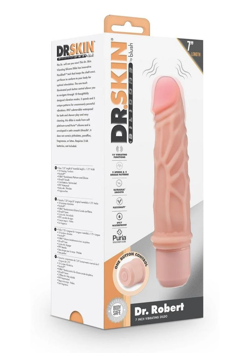 Dr. Skin Silicone Dr. Robert Vibrating Dildo - Image 8