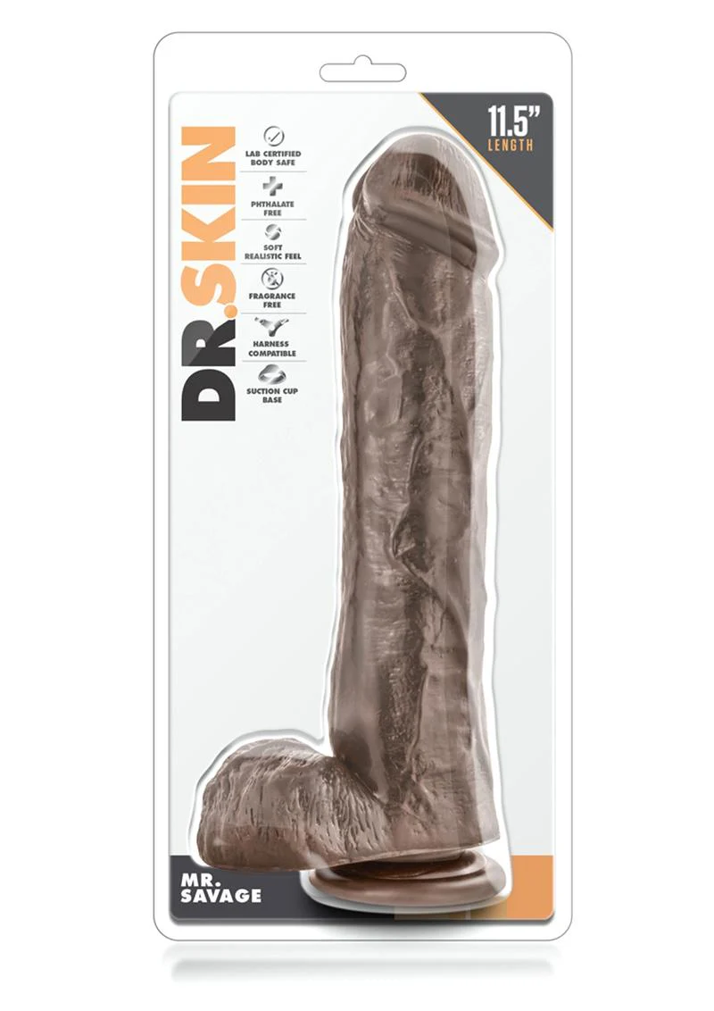 Dr. Skin Silver Collection Mr. Savage Dildo with Suction Cup - Image 7
