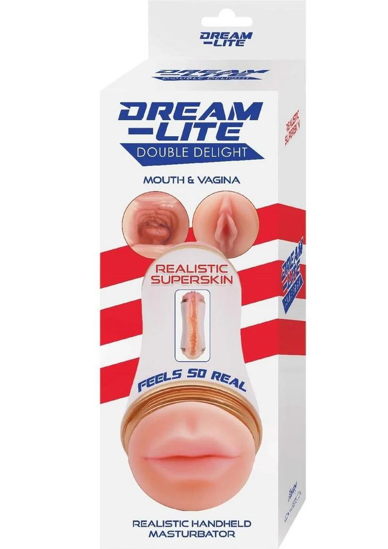 Dream Lite Double Delight With Realistic Mouth And Vagina Masturbator - Image 3