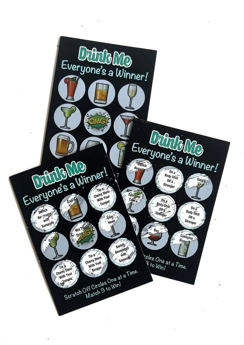 Drink Me Lotto Scratch-Off Tickets 12 Per Pack Everyone's a Winner