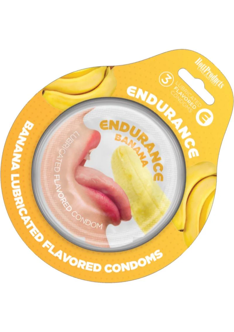 Endurance Banana Flavored Lubricated Condoms Pack