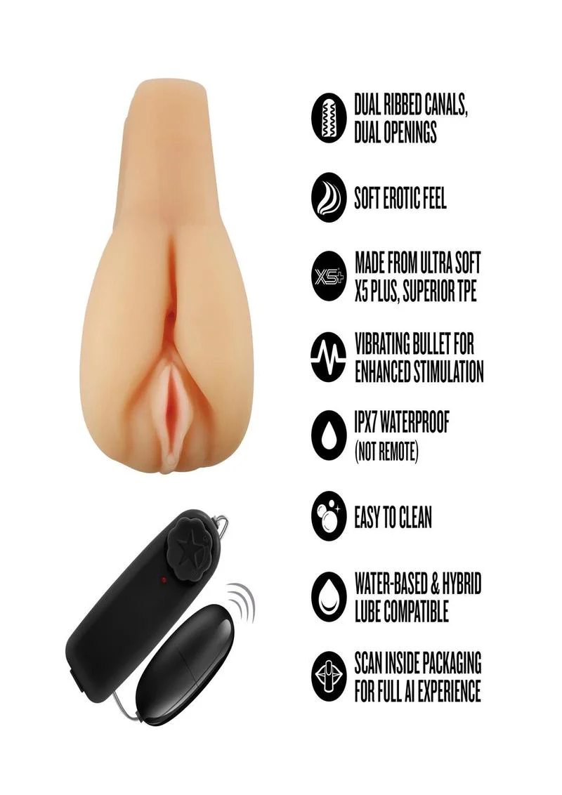 Enlust Jordyn Vibrating Masturbator - Pussy/Ass - Image 2