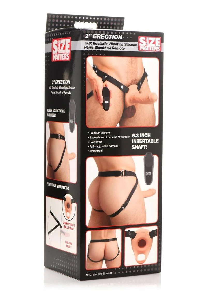 Erection Realistic Vibrating Silicone Penis Sheath - Image 6