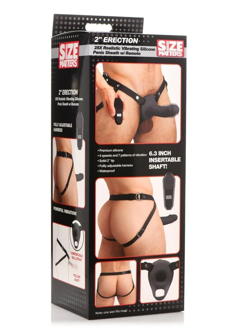 Erection Realistic Vibrating Silicone Penis Sheath - Image 7