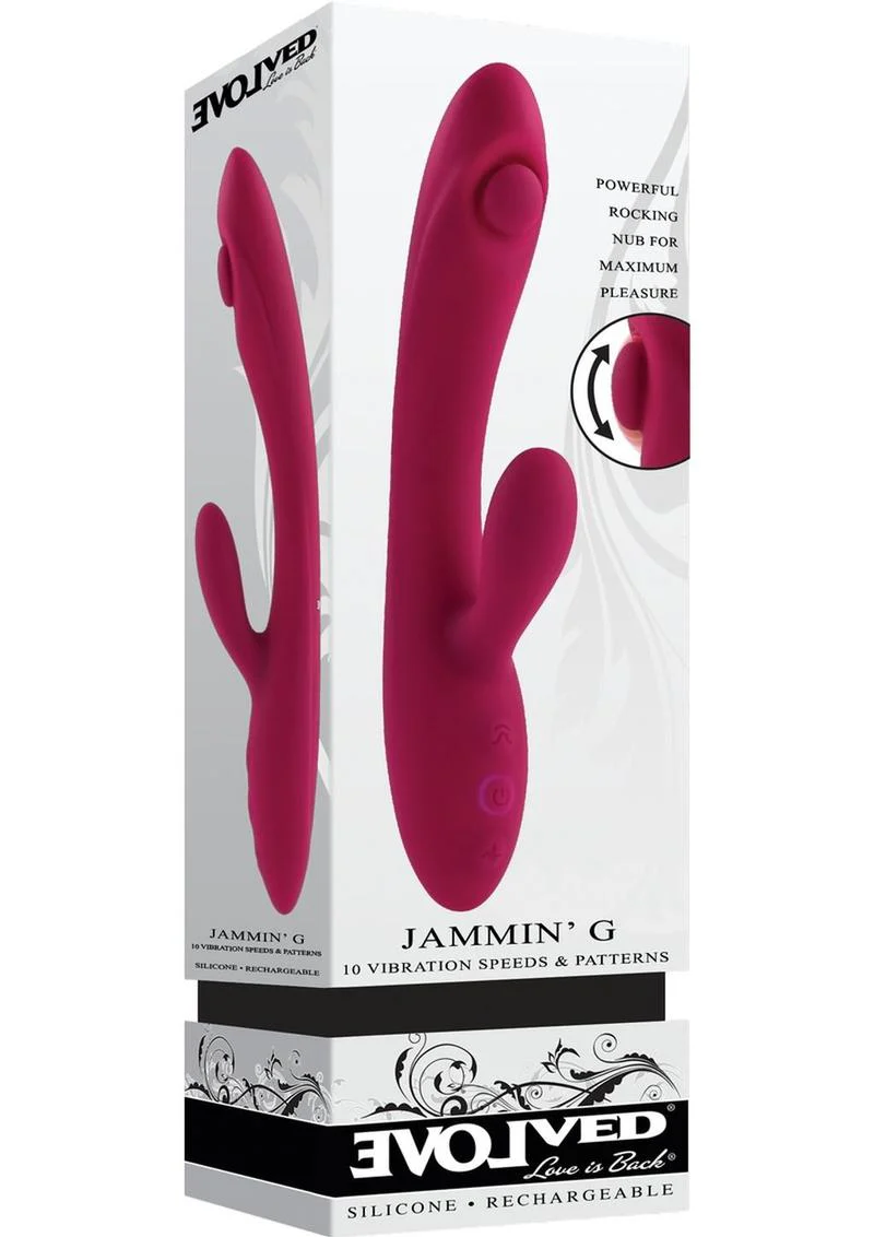 Evolved Jammin’ G Rocking Dual Vibrator with Clitoral Stimulator - Image 4