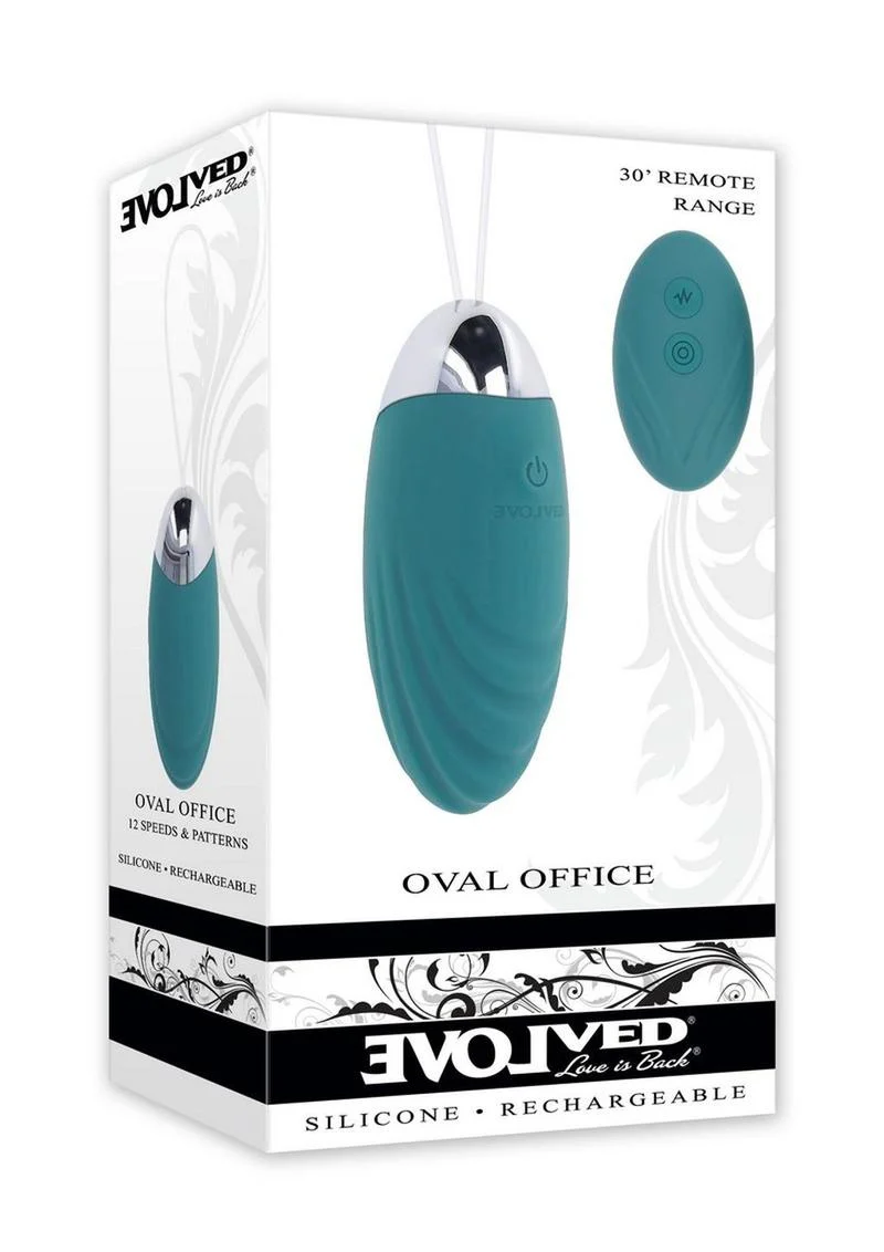 Evolved Oval Office Rechargeable Silicone Egg Vibrator with Remote Control - Image 4