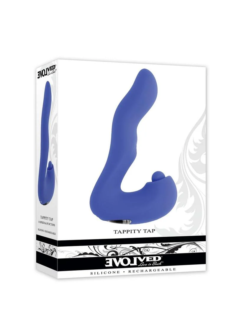Evolved Tappity Tap Vibrator Dual Stimulation Rechargeable Silicone Toy - Image 4