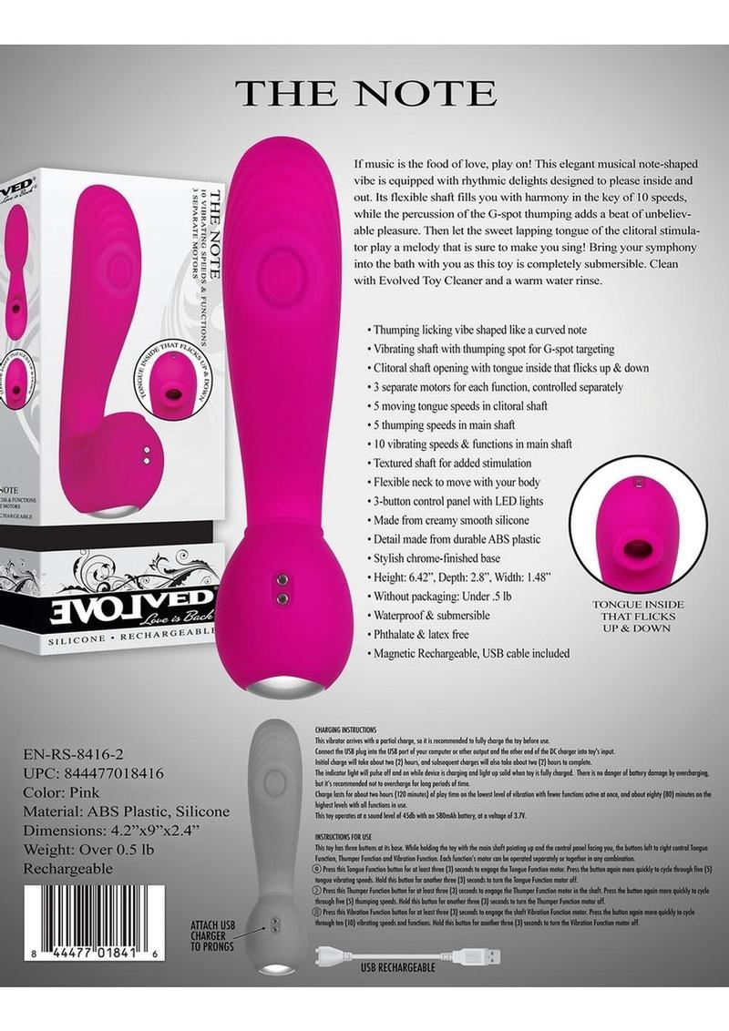 Evolved The Note Rechargeable Silicone G-Spot Stimulator Vibrator - Image 3