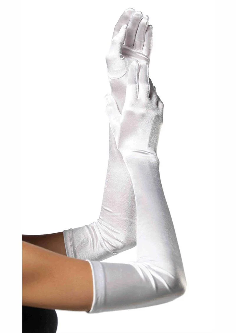 Extra Long Satin Gloves - Image 3
