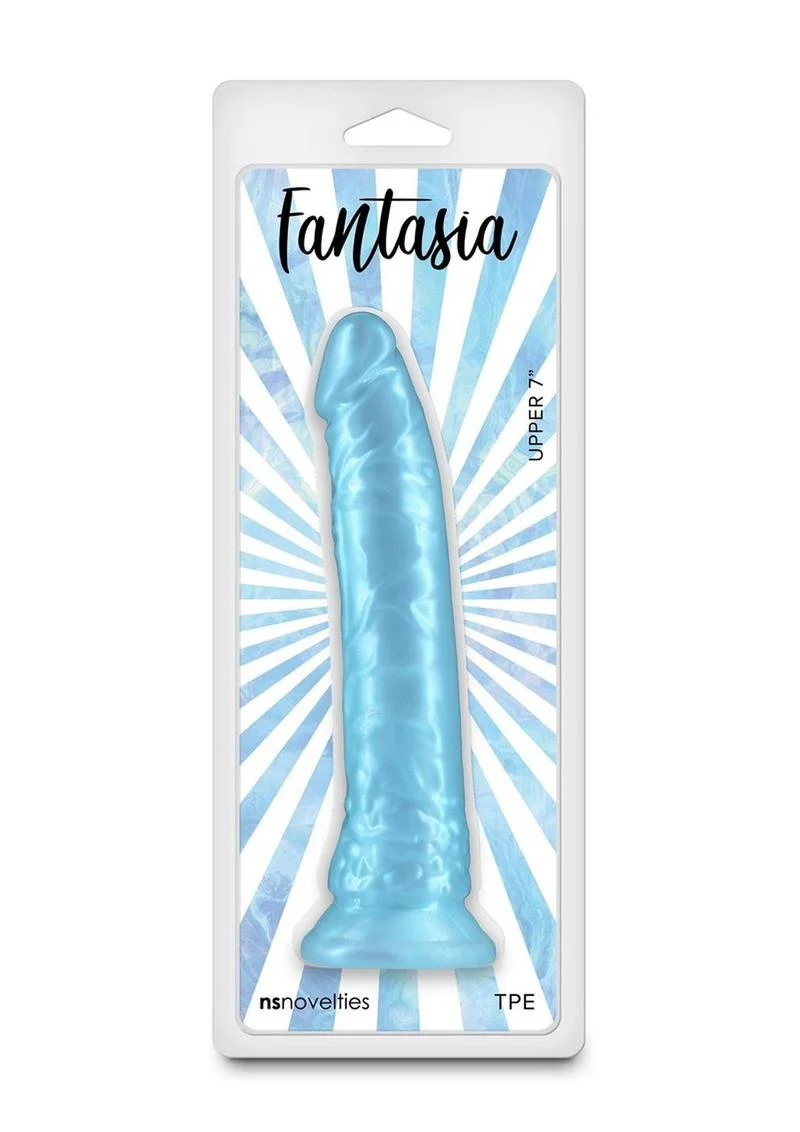 Fantasia Upper 7Inch Blue Dildo TPE Material - Image 2