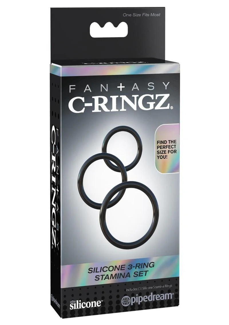 Fantasy C Ringz Silicone 3 Ring Stamina Cock Ring - Image 3