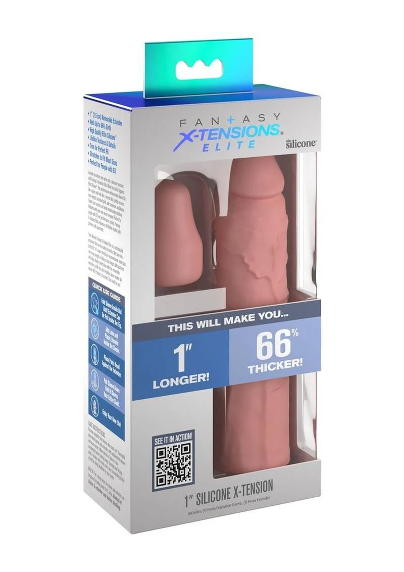 Fantasy X-Tensions Elite 1 Inch Silicone Penis Sleeve Extension - Image 3