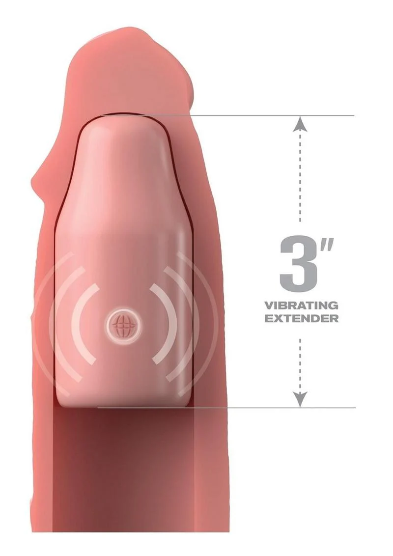 Fantasy X-Tensions Elite 3in Vibrating Silicone X-Tension with Remote - Image 4