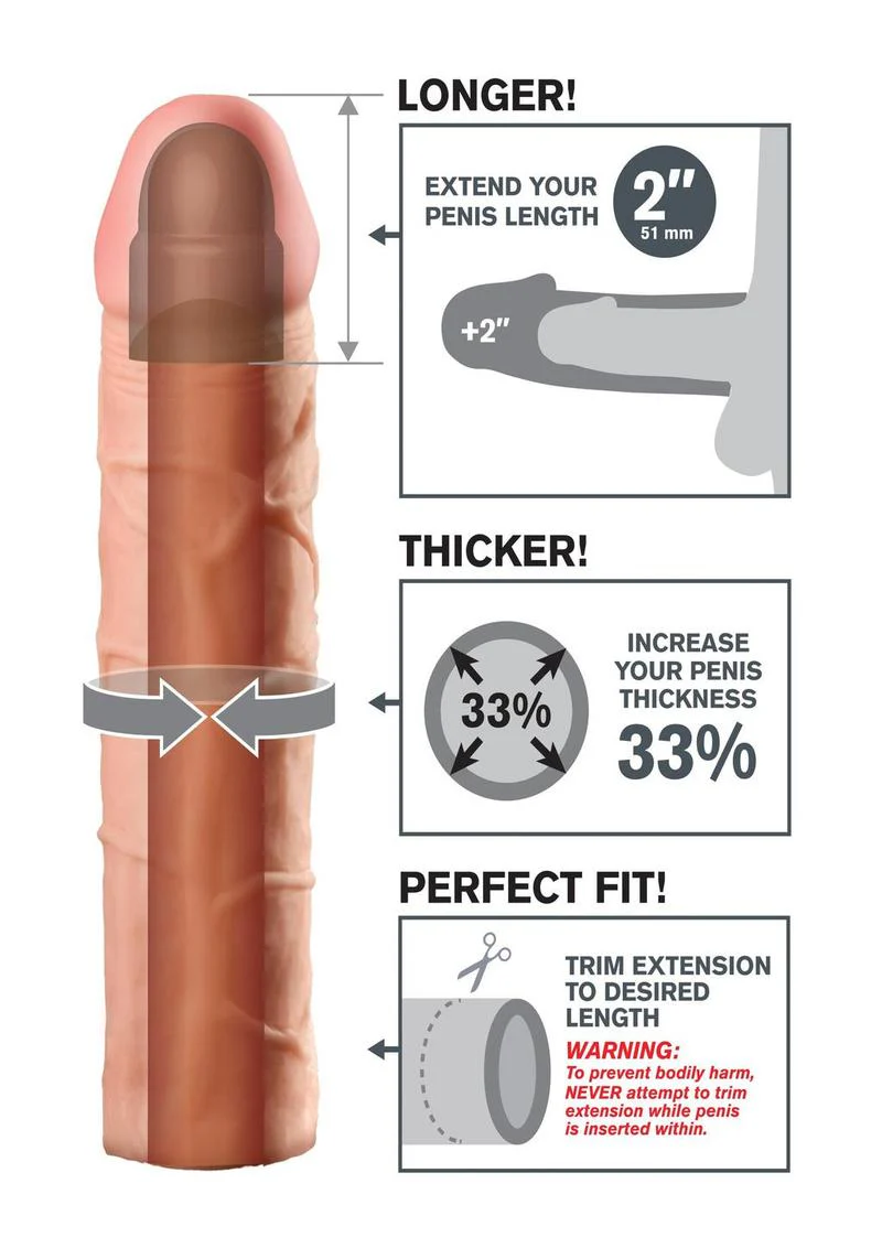 Fantasy X-Tensions Perfect 2in Extension Sleeve Adds Length-Girth - Image 2