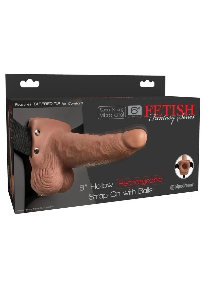 Fetish Fantasy Series Hollow Rechargeable Comfortable Strap-On with Balls - Image 3