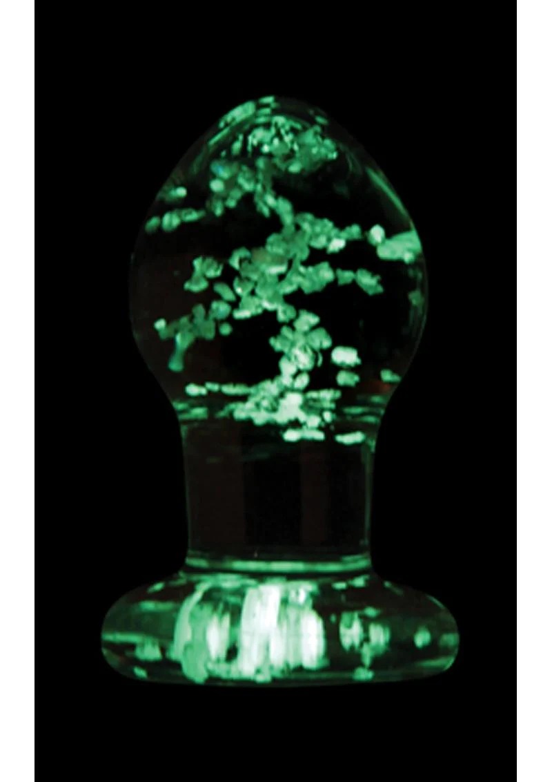 Firefly Glow in the Dark Glass Butt Plug