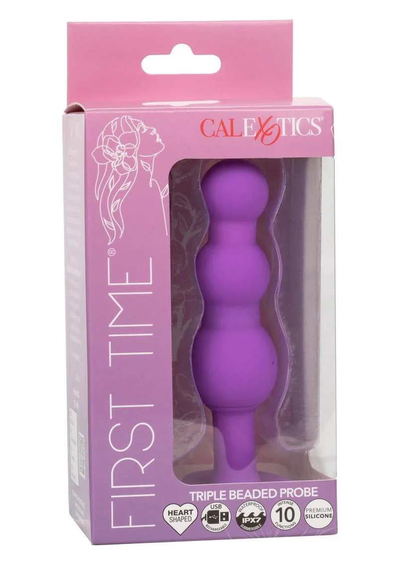 First Time Triple Beaded Silicone Rechargeable Probe - Image 4