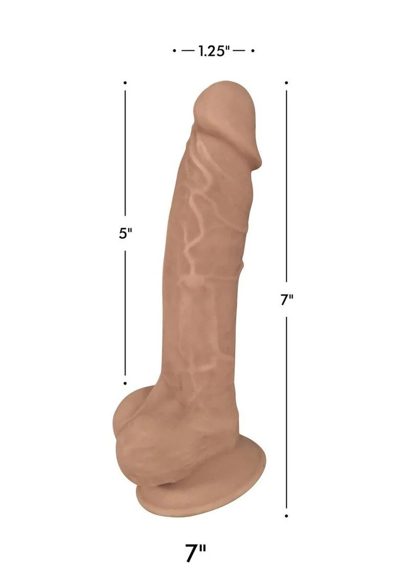 Fleshstixxx Dual Density Silicone Bendable Dong with Balls - Image 11
