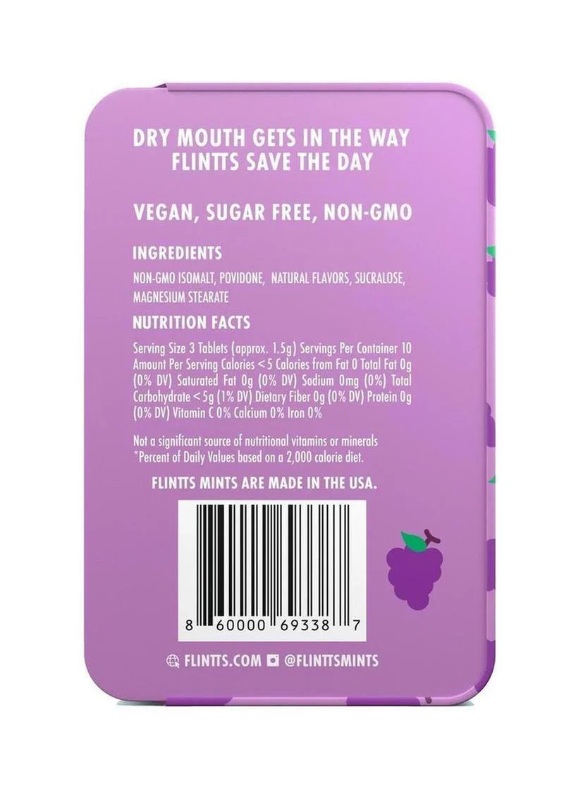 Flintts Mouth Watering Mints Luxury Grape Oral Delights - Image 3
