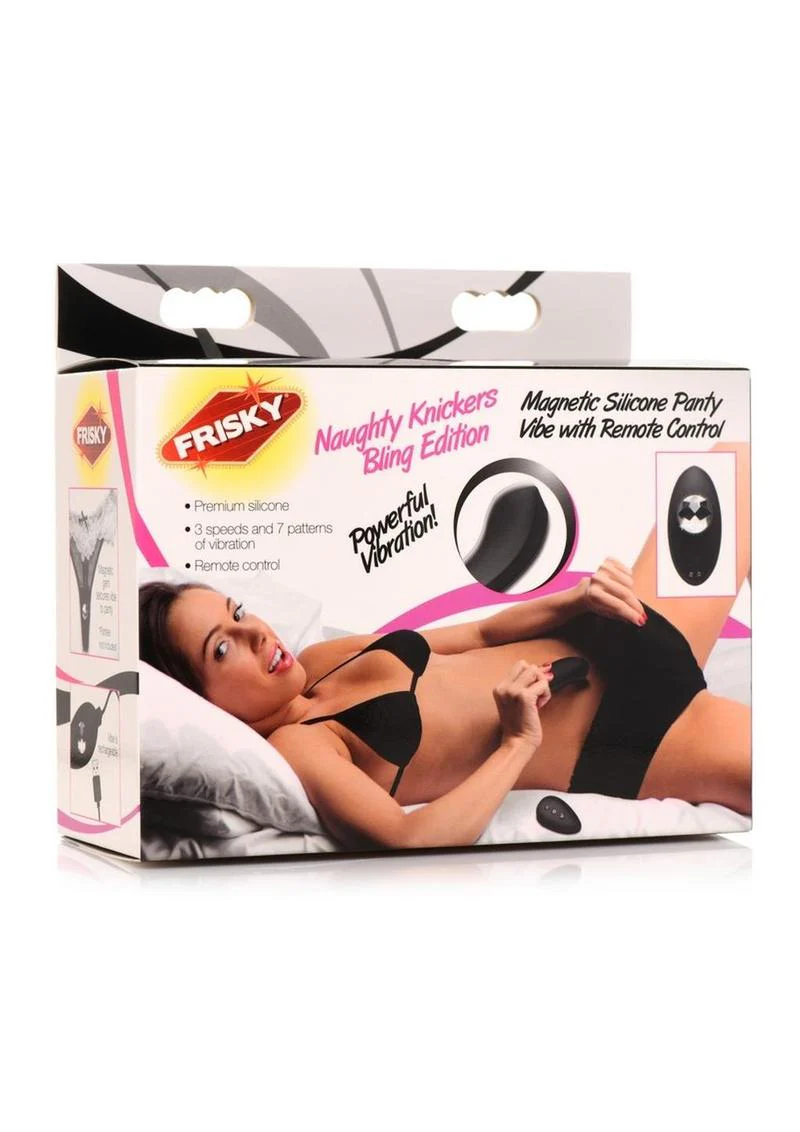 Frisky Naughty Knickers Bling Edition Silicone Panty Vibe with Remote Control - Image 7