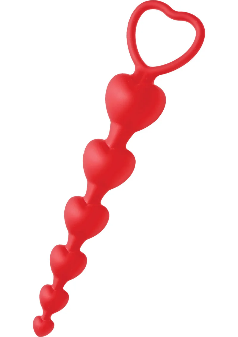 Frisky Sweet Hearts Silicone Anal Beads