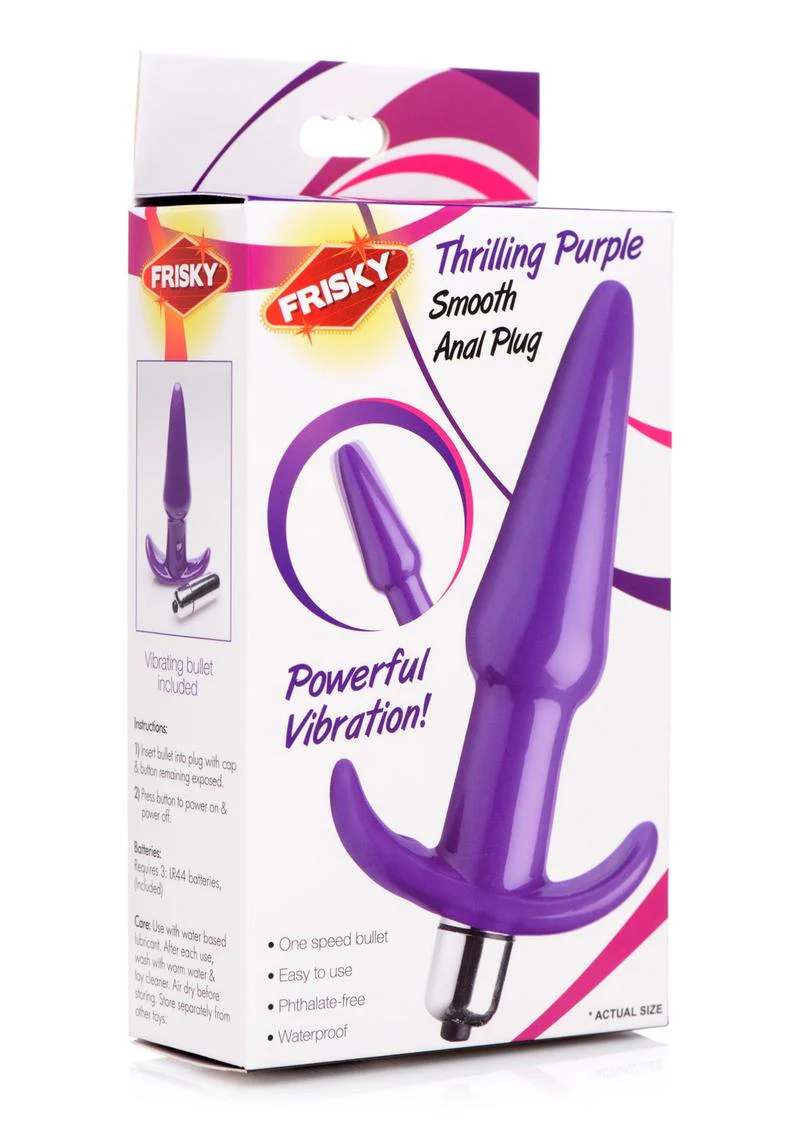 Frisky Thrilling Purple Smooth Anal Plug - Image 4