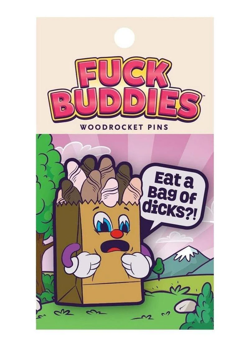 Fuck Buddies Bag Of Dicks Enamel Pin - Image 2