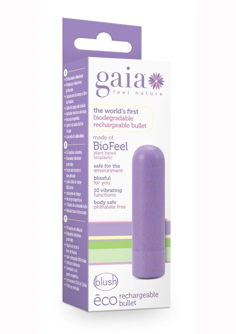 Gaia Eco Rechargeable Blush Biofeel Bullet Vibrator - Image 4