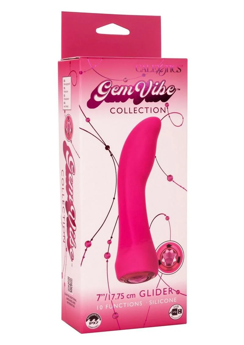 Gem Vibe Collection Glider Rechargeable Silicone G-Spot Vibrator - Image 2