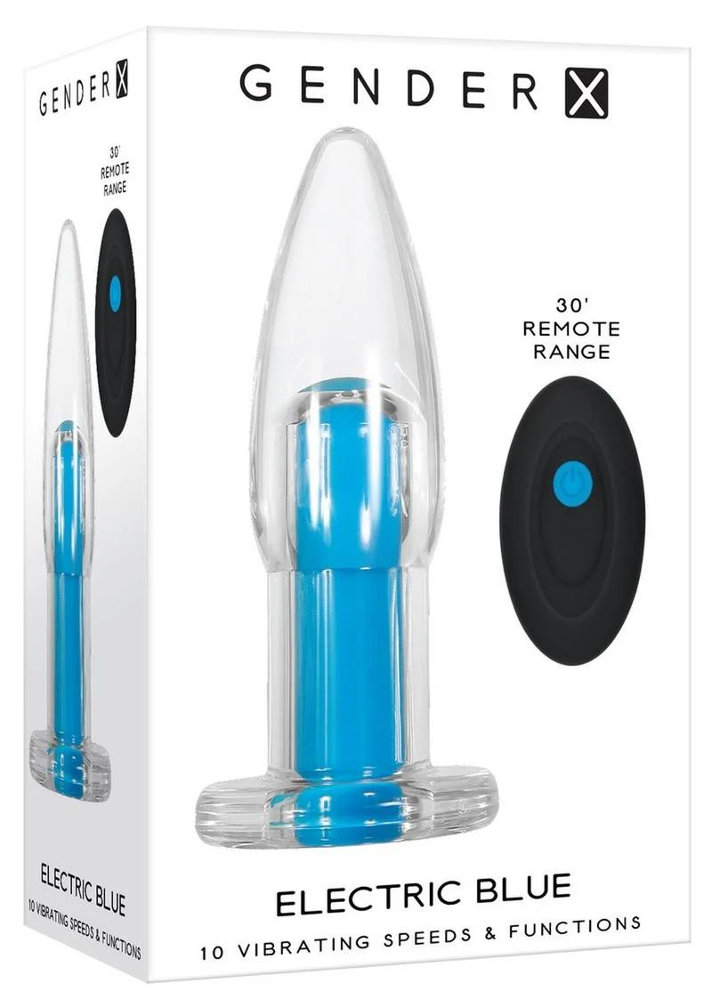 Gender X Electric Blue Silicone Rechargeable Remote Control Vibratos - Image 4