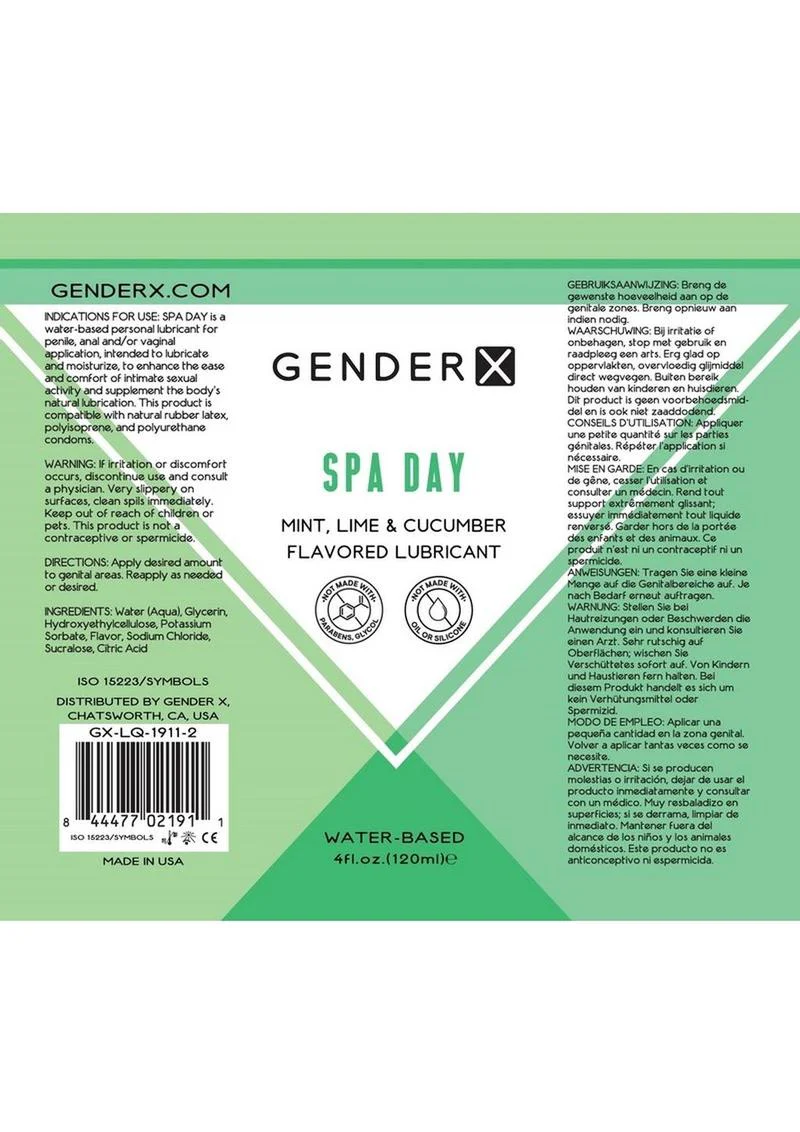 GenderX Spa Day Mint Lime And Cucumber flavors - Image 2