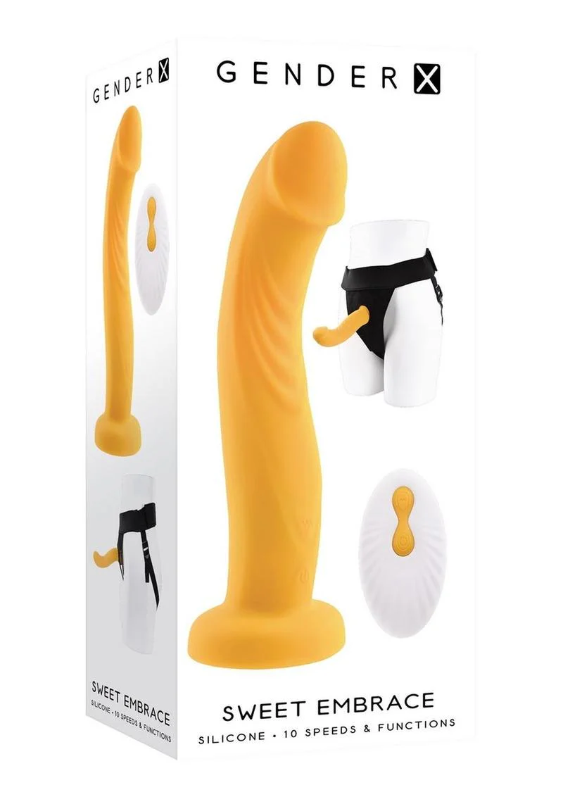 GenderX Sweet Embrace Rechargeable Silicone Dual Vibrating Strap-On - Image 4