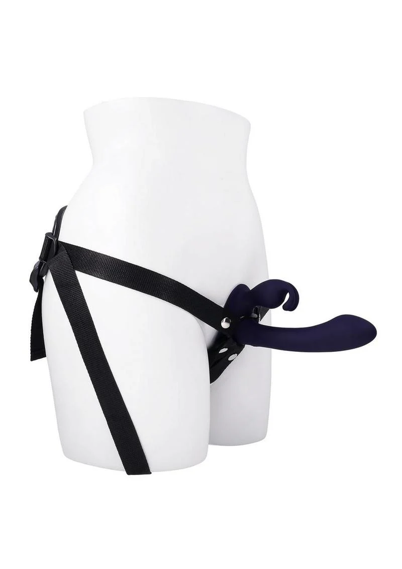 Giving Vibes Silicone Triple Stimulation Strap-On