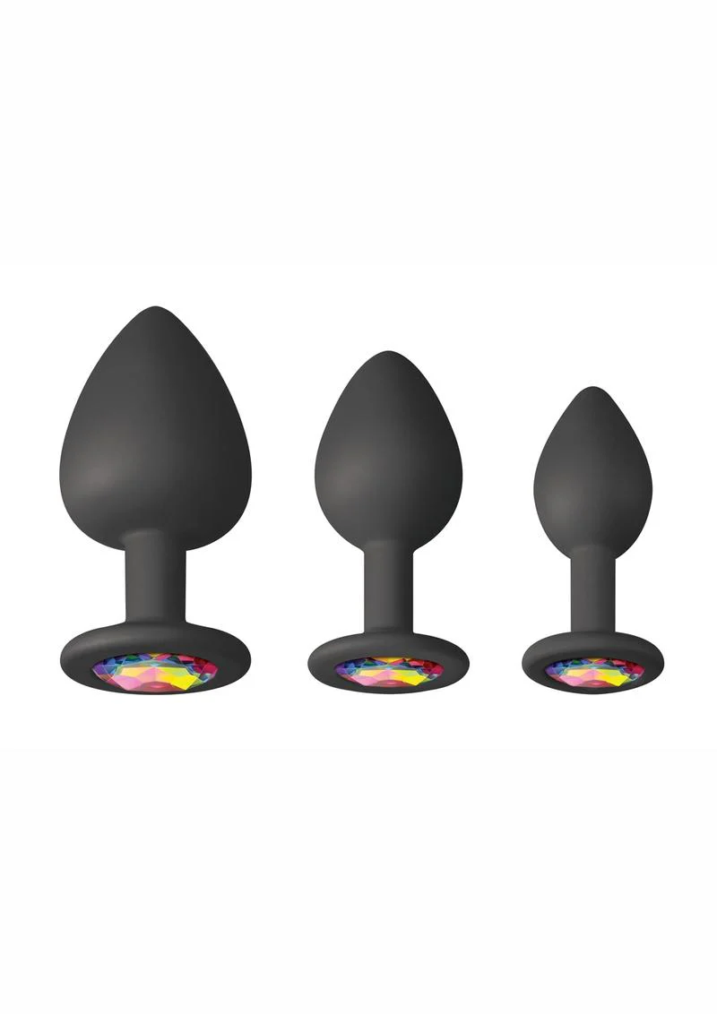 Glams Spades Trainer Kit 3pc Silicone Anal Plugs for Beginners