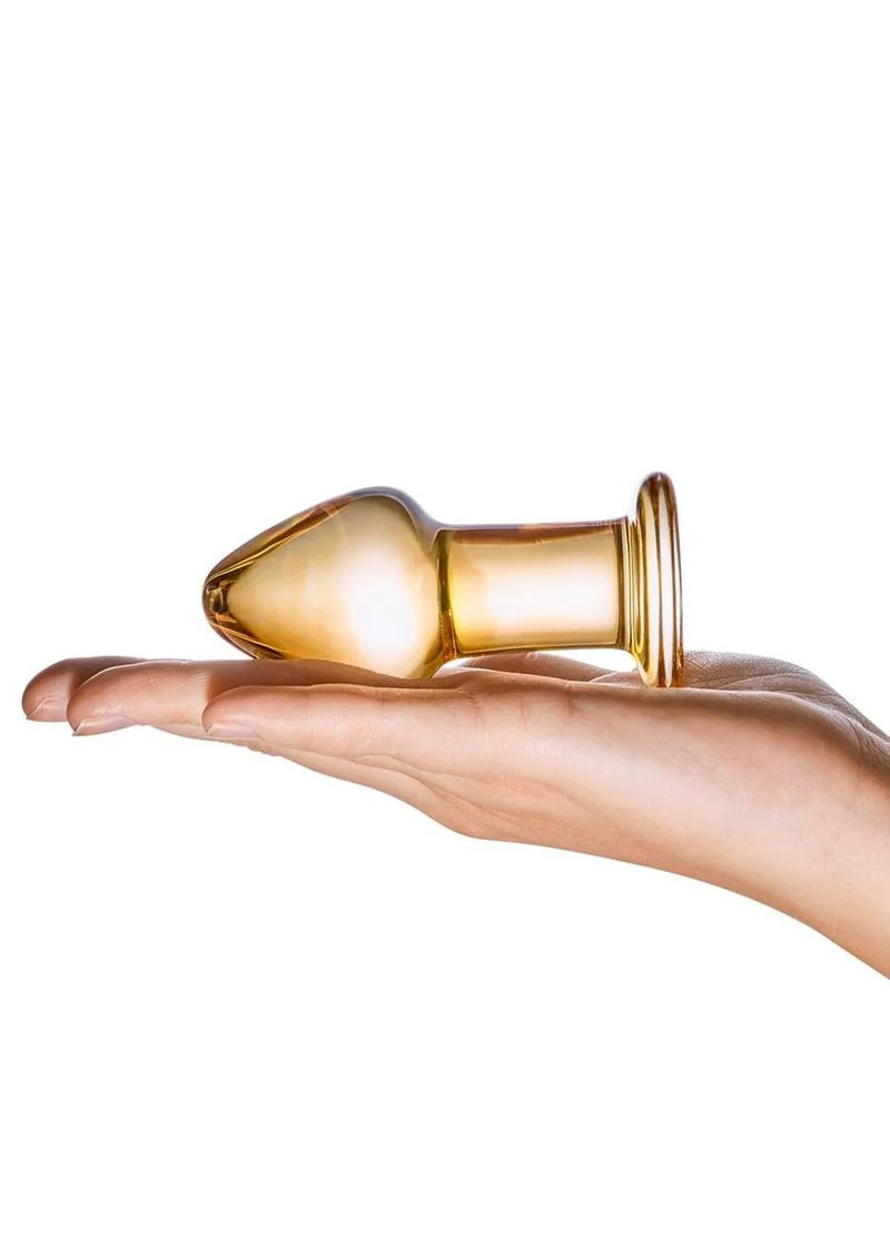 Gläs 3.5 Inch Over Easy Hand Blown Glass Butt Plug - Image 3