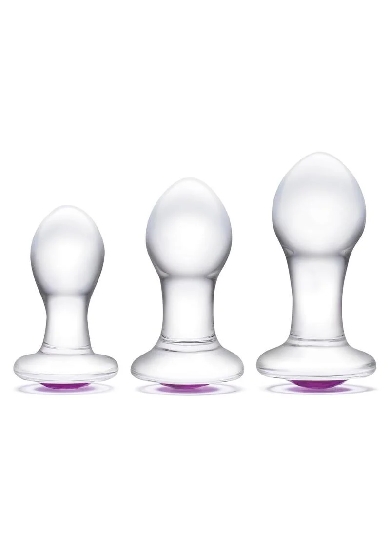 Gläs 3 Piece Bling Bling Blown Glass Anal Training Kit