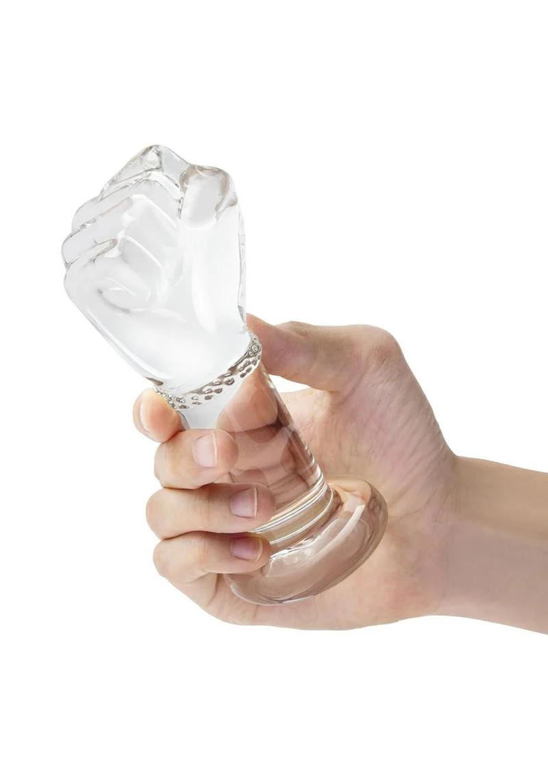 Glas 5" Glass Fist Butt Plug Handblown With Satin Storage - Image 3