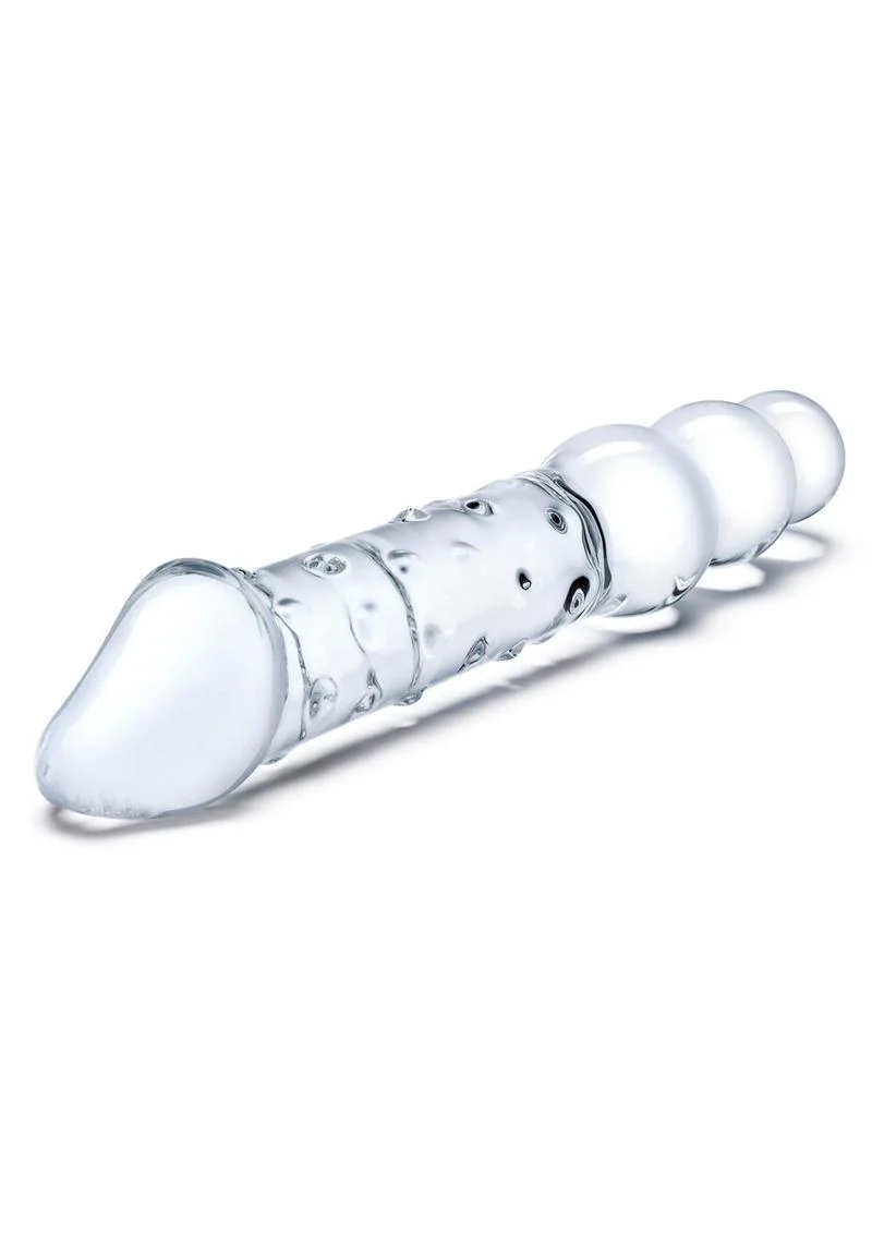 Glas Double Ended Glass Dildo with Anal Beads - Image 2