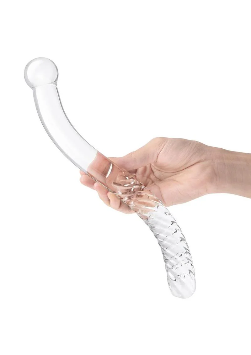 Glas Double Ended Hand Blown Glass Pelvic Wand - Image 3