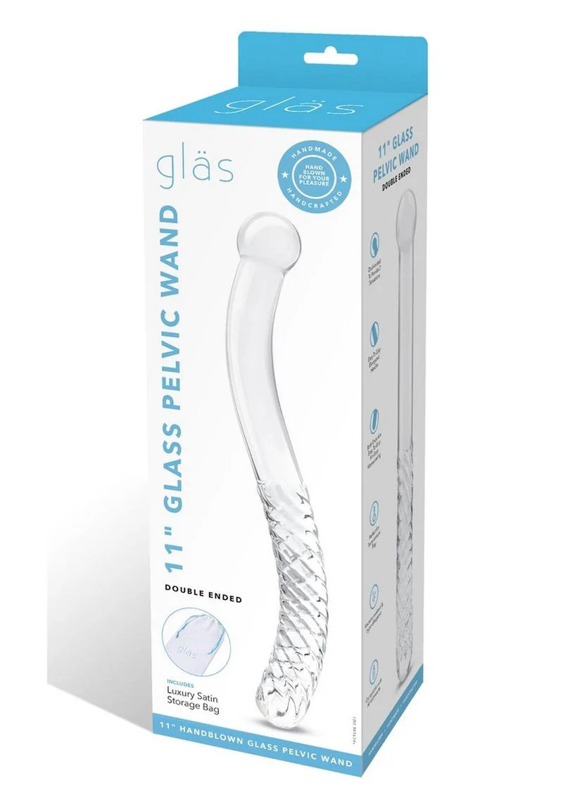 Glas Double Ended Hand Blown Glass Pelvic Wand - Image 4